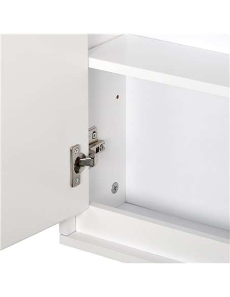 HOMCOM Bathroom Mirror Cabinet, Double Door Wall Mounted with Storage Shelf, Space-Saving Cupboard, White 834-172WT - pic 57939 | FastDaddyshop