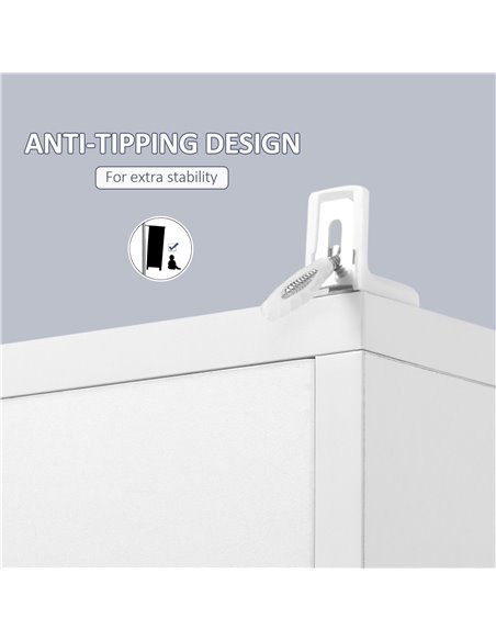 HOMCOM Freestanding Tall Bathroom Cabinet with Mirror Door, Adjustable Shelf Floor Storage Tallboy Unit, White 834-380 - pic 57946 | FastDaddyshop