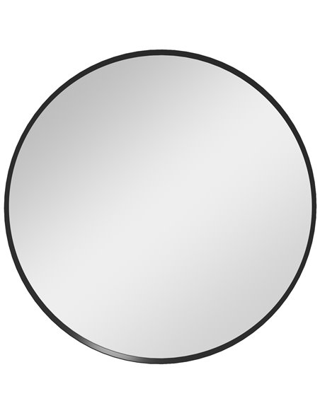 HOMCOM Modern Round Wall 61cm Decorative Mirror, Black 830-776V00CR - pic 57976 | FastDaddyshop