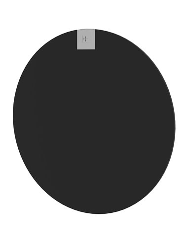 HOMCOM Modern Round Wall Mirror, 61cm Decorative Mirror for Bedroom, Living Room, Bathroom Decor, Black. 830-776V00CR