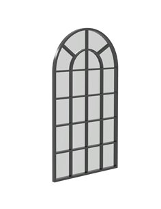 HOMCOM Arched Decorative Wall Mirror, 110 x 62 cm, Black 830-784V80BK