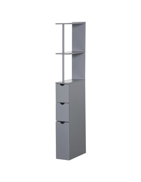 HOMCOM Freestanding Bathroom Storage Cabinet, Grey 834-114GY - pic 57994 | FastDaddyshop