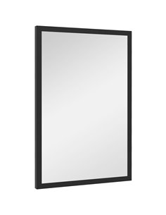 HOMCOM Wall Bathroom 60 x 40 cm Wall-Mounted Mirror, Black 830-829V82BK