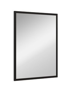 HOMCOM Wall Bathroom 70 x 50 cm Wall-Mounted Mirror, Black 830-829V84BK
