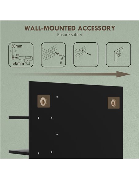 HOMCOM Bathroom Mirror with Shelf, Wall-mounted Makeup Mirror, Modern Vanity Mirror with 4 Storage Shelves for Make Up, Black 83 - pic 58089 | FastDaddyshop