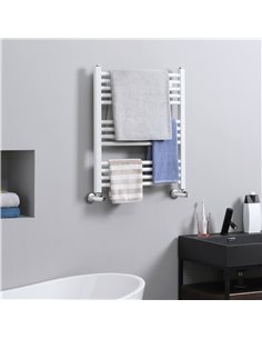 HOMCOM Bathroom Towel Warmer For Central Heating 600mm x 700mm, White 850-226V00WT 2