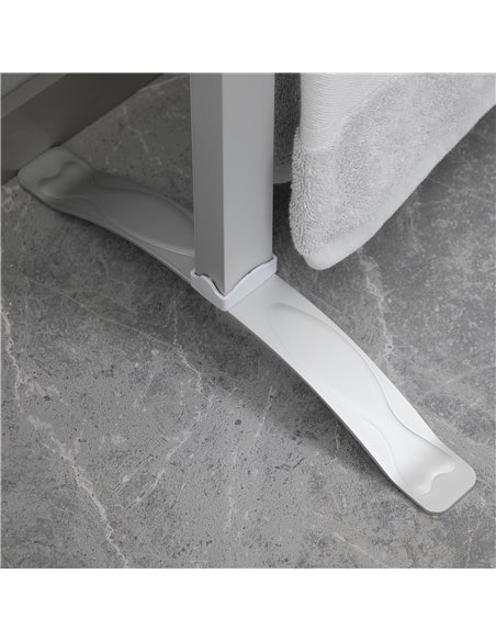 HOMCOM Electric Towel Warmer, 6 Bar Aluminum Heated Towel Rail, Wall Mounted & Free Standing Towel Drying Rack for Bathroom, Plu - pic 58163 | FastDaddyshop