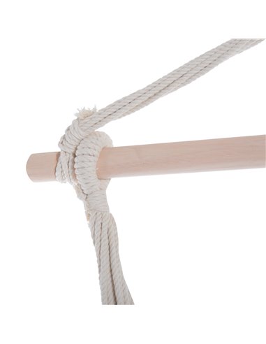 Outsunny Outdoor Hammock Hanging Rope Chair Garden Yard Patio Swing Seat Wooden w/High Quality Cotton Cloth and Ropes (Green) 84