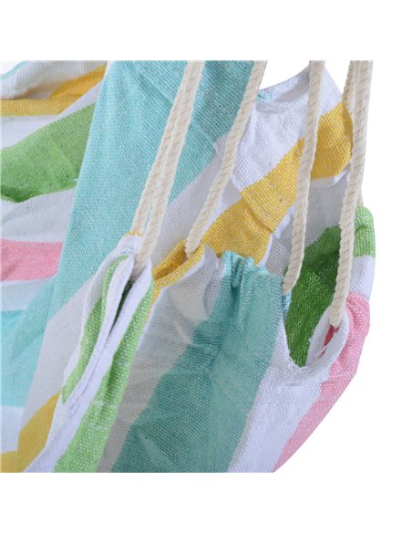 Outsunny Outdoor Hammock Hanging Rope Chair Garden Yard Patio Swing Seat Wooden w/High Quality Cotton Cloth and Ropes (Green) 84 - pic 58182 | FastDaddyshop