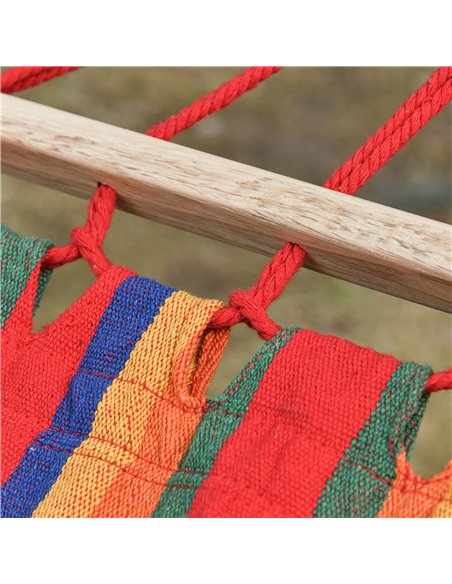 Outsunny Portable Cotton Hammock Swing with Headrest & Side Pocket, Deluxe Soft Sleeping Chair for Beach, Yard, Bedroom, Patio,  - pic 58191 | FastDaddyshop