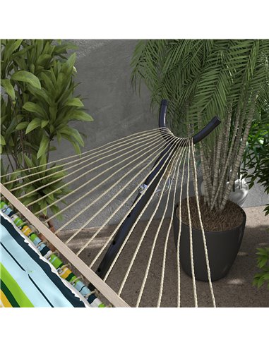 Outsunny Portable Hammock Stand, 9.5ft Adjustable Hammock Net Stand with Wheels & Carry Bag, Suitable for String-style & Brazili