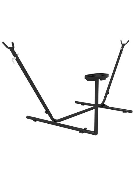 Outsunny 9.4ft Hammock Stand with Side Tray Stand, Black 84A-306V00BK - pic 58219 | FastDaddyshop