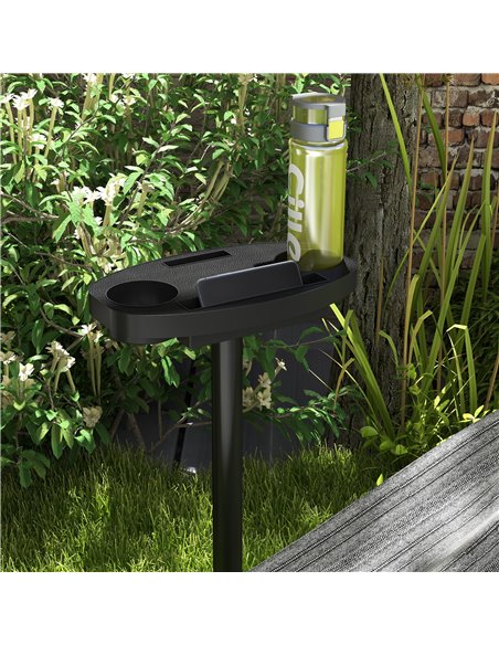 Outsunny 9.4ft Hammock Stand with Side Tray Stand, Steel Frame Hammock Net Stand, for String-style, Brazilian-style, Flat-style, - pic 58227 | FastDaddyshop