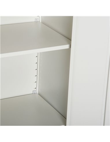 Vinsetto Cool Rolled Steel Tall Office Lockable Filing Cabinet 2 Doors 4 Internal Adjustable Shelves Bookcase Cabinet Storage Un