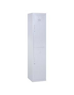 Vinsetto Vertical Locker Cabinet, Cold Rolled Steel Storage with Shelves, Grey 913-008GY
