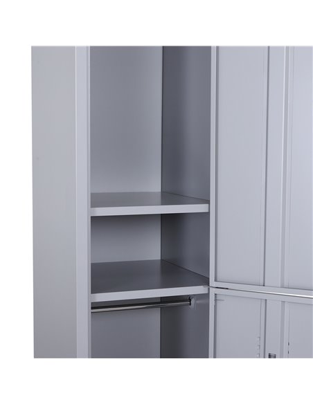 Vinsetto Vertical Locker Cabinet, Cold Rolled Steel Storage with Shelves, Office Cupboard, Grey, 38 x 46 x 180 cm 913-008GY - pic 58254 | FastDaddyshop