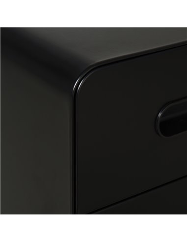 Vinsetto Fully Assembled 3-Drawer Mobile File Cabinet Lockable All-Metal Rolling Vertical File Cabinet Black 924-007BK