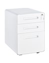 Vinsetto Fully Assembled 3-Drawer Mobile File Cabinet, White 924-007WT