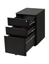 Vinsetto File Cabinet, 3-Drawer Lockable with Wheels, Black 924-006BK