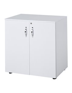 Vinsetto 2-Tier Locking Office Storage Cabinet, White 924-018WT