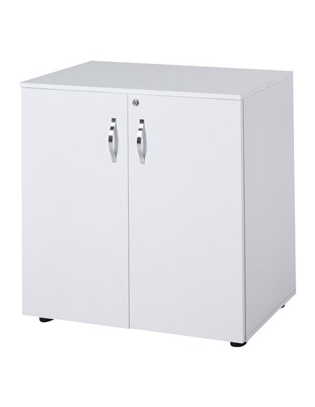 Vinsetto 2-Tier Locking Office Storage Cabinet, White 924-018WT - pic 58291 | FastDaddyshop