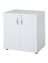 Vinsetto 2-Tier Locking Office Storage Cabinet, White 924-018WT
