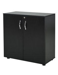 Vinsetto 2-Tier Locking Office Storage Cabinet, Black 924-018BK