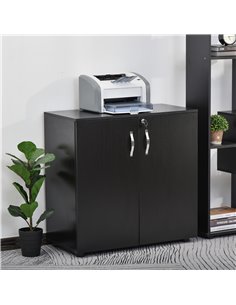 Vinsetto 2-Tier Locking Office Storage Cabinet, Black 924-018BK 2