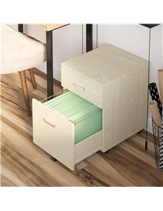 Vinsetto 2-Drawer Locking Office Filing Cabinet, Oak Wood Grain 924-023AK 2