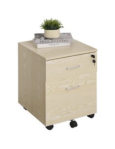 Vinsetto 2-Drawer Locking Office Filing Cabinet, Oak Wood Grain 924-023AK