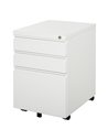 Vinsetto 3-Drawer Mobile Vertical File Cabinet, White 924-024WT