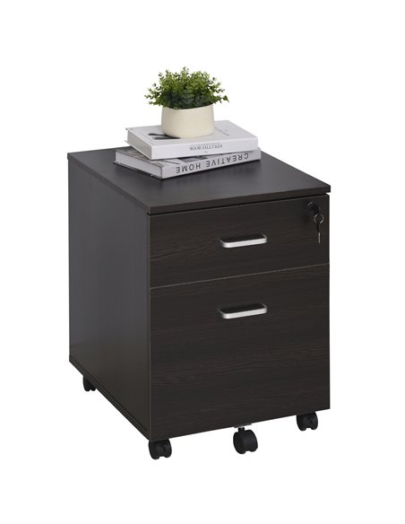 Vinsetto Mobile File Cabinet with 2 Drawers, Locking, Black 924-023BK - pic 58328 | FastDaddyshop