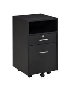 Vinsetto Mobile File Cabinet Lockable Storage Unit, Black 924-030BK