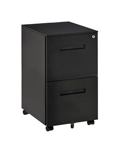Vinsetto 2-Drawer Mobile File Cabinet for A4 File, Black 924-032BK