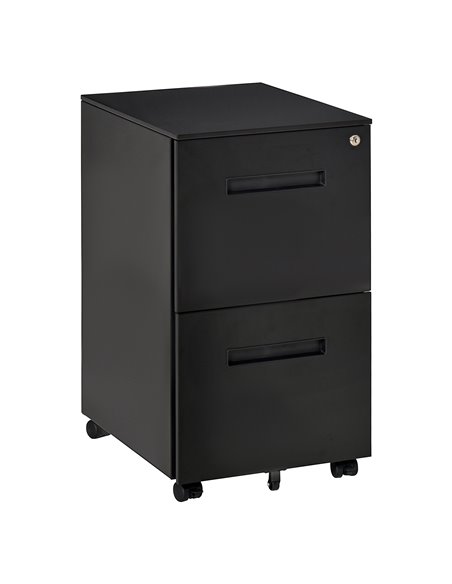 Vinsetto 2-Drawer Mobile File Cabinet for A4 File, Black 924-032BK - pic 58363 | FastDaddyshop
