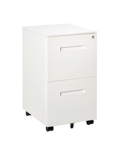 Vinsetto Mobile File Cabinet Vertical Home Office Organizer, White 924-032WT