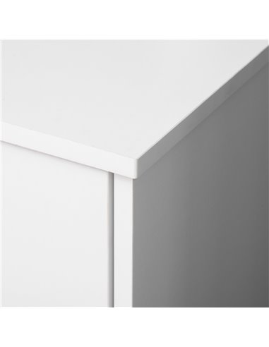 Vinsetto Mobile Filing Cabinet on Wheels, Printer Stand with Open Shelves and Drawers for A4 Documents, White 924-039V01WT
