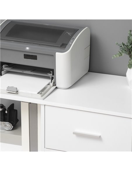 Vinsetto Mobile Filing Cabinet on Wheels, Printer Stand with Open Shelves and Drawers for A4 Documents, White 924-039V01WT - pic 58425 | FastDaddyshop