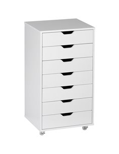 Vinsetto Vertical Filing Cabinet, 7-drawer File Cabinet, White 924-045WT