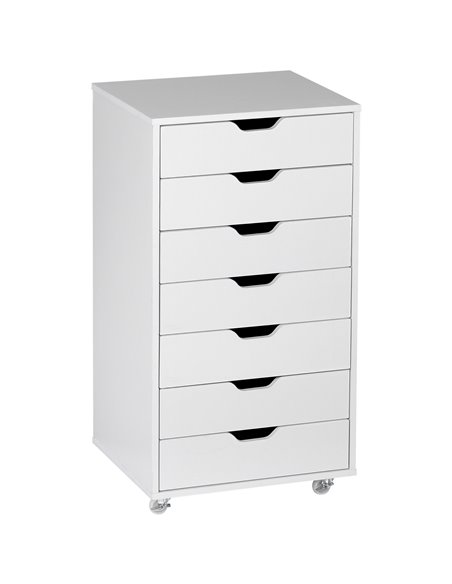 Vinsetto Vertical Filing Cabinet, 7-drawer File Cabinet, White 924-045WT - pic 58426 | FastDaddyshop