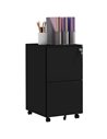 Vinsetto 2-Drawer Vertical Filing Cabinet with Lock, Black 924-070V00BK