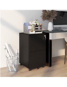 Vinsetto 2-Drawer Vertical Filing Cabinet with Lock, Black 924-070V00BK 2