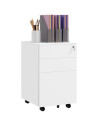 Vinsetto 3-Drawer Vertical Filing Cabinet, White 924-068V00WT