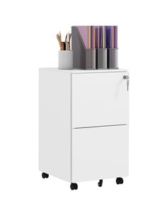 Vinsetto Steel 2-Drawer Vertical File Cabinet with Lock, White 924-070V00WT
