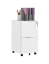 Vinsetto Steel 2-Drawer Vertical File Cabinet with Lock, White 924-070V00WT