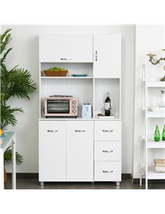 HOMCOM Freestanding Kitchen Storage Unit, White 835-242 2