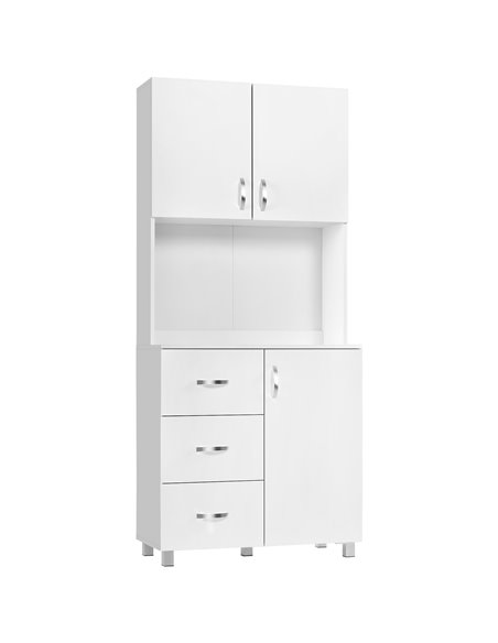 HOMCOM Free standing Kitchen Cabinet Cupboard, White 835-243 - pic 58562 | FastDaddyshop