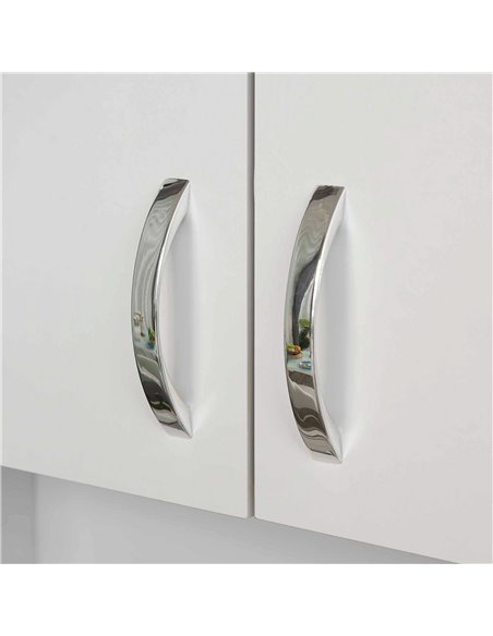 HOMCOM Free standing Kitchen Cabinet Cupboard with 2 cabinet, 3 drawers and 1 Open Space, Adjustable Height Storage Unit, White  - pic 58569 | FastDaddyshop