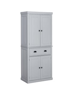 HOMCOM Traditional Kitchen Cupboard, Storage Cabinet, Grey 835-042V02GY