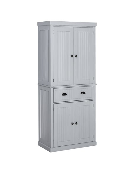 HOMCOM Traditional Kitchen Cupboard, Storage Cabinet, Grey 835-042V02GY - pic 58687 | FastDaddyshop
